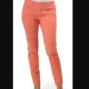 Jordache Coral Peach mid-Rise Stretch Ankle Jeans for Women, Size 10